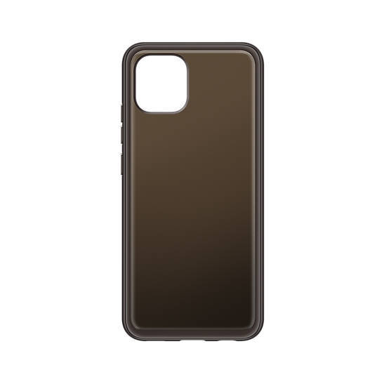 Etui Samsung Soft Clear Cover Czarne do Galaxy A03 (EF-QA036TBEGEU)